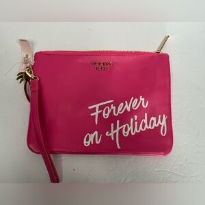 Victoria's Secret Bright Pink Holiday Clutch